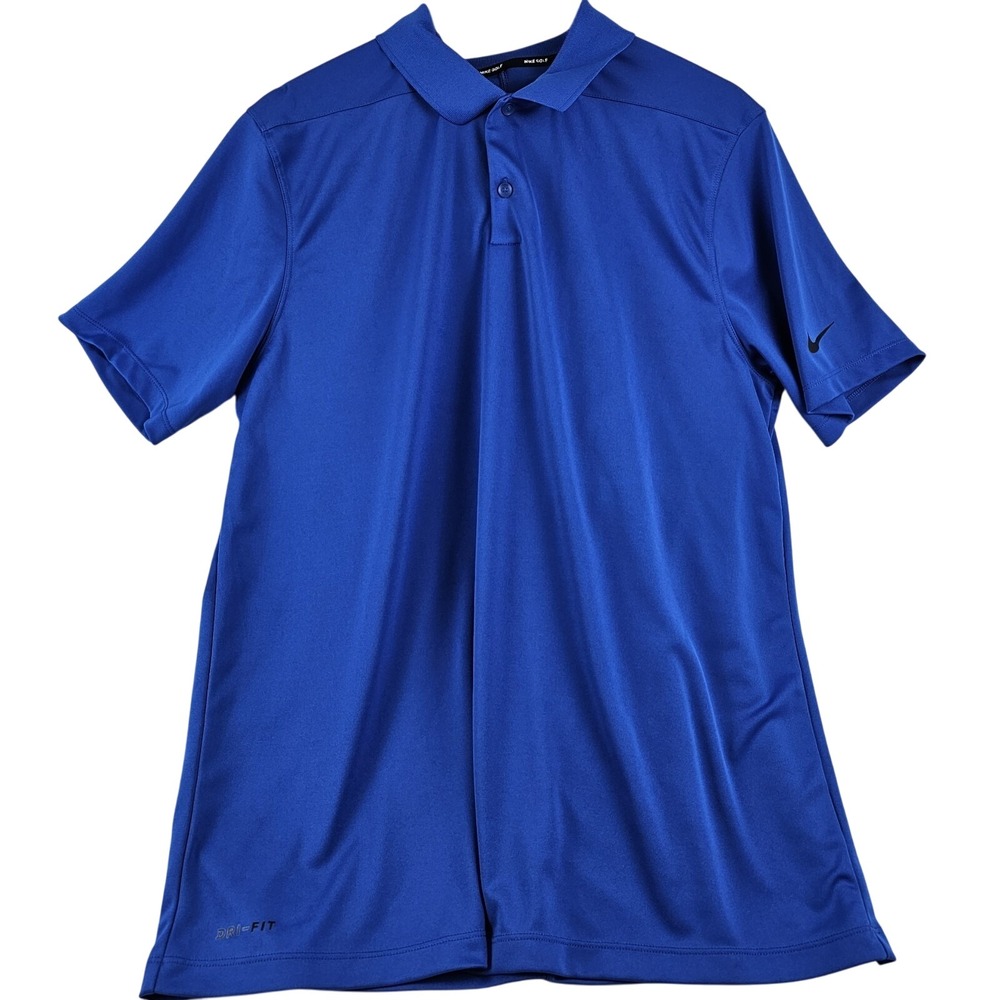 Nike Golf Dri-FIT Polo Shirt Mens Large Blue Performance Athletic Golfing